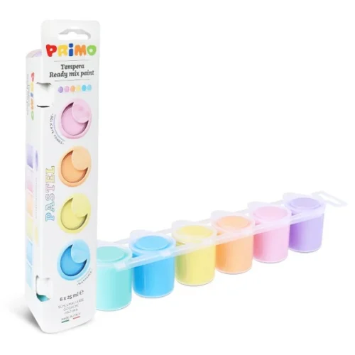 6 TÉMPERAS COLOR PASTEL PRIMO