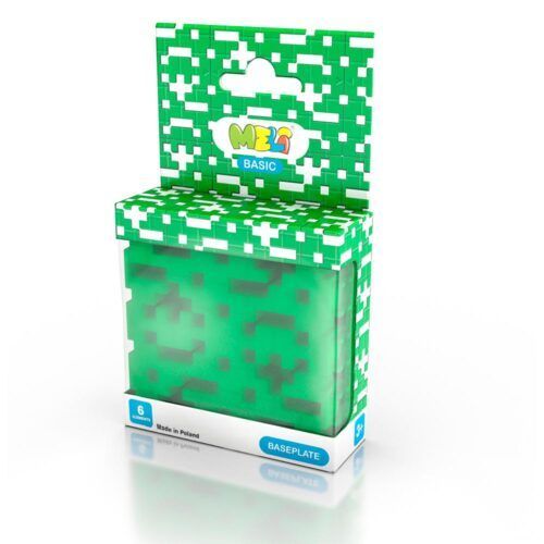 SET 6 PLACAS BASE MELI BASIC COLOR VERDE SOPORTE CONSTRUCCIONES