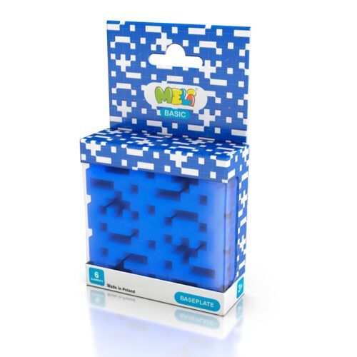 SET 6 PLACAS BASE MELI BASIC COLOR AZUL SOPORTE CONSTRUCCIONES