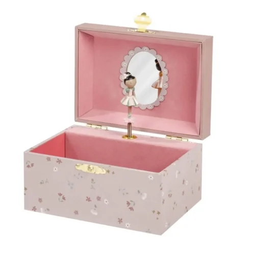 CAJA DE MÚSICA JOYERO ROSA