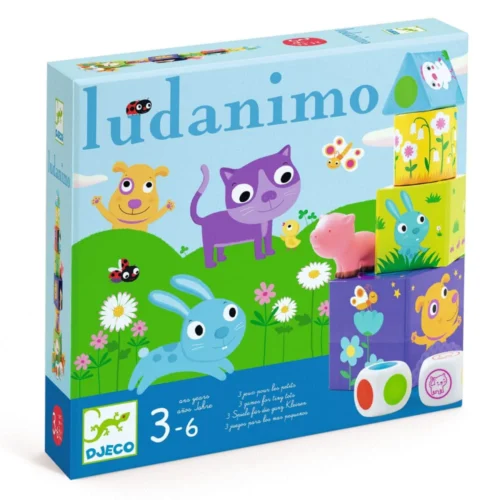 LUDANIMO - JUEGO 3 EN 1 - CARRERAS, MEMORIA Y EQUILIBRIO