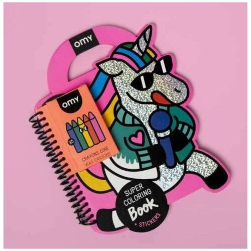LIBRO PARA COLOREAR CON PEGATINAS LILY EL UNICORNIO