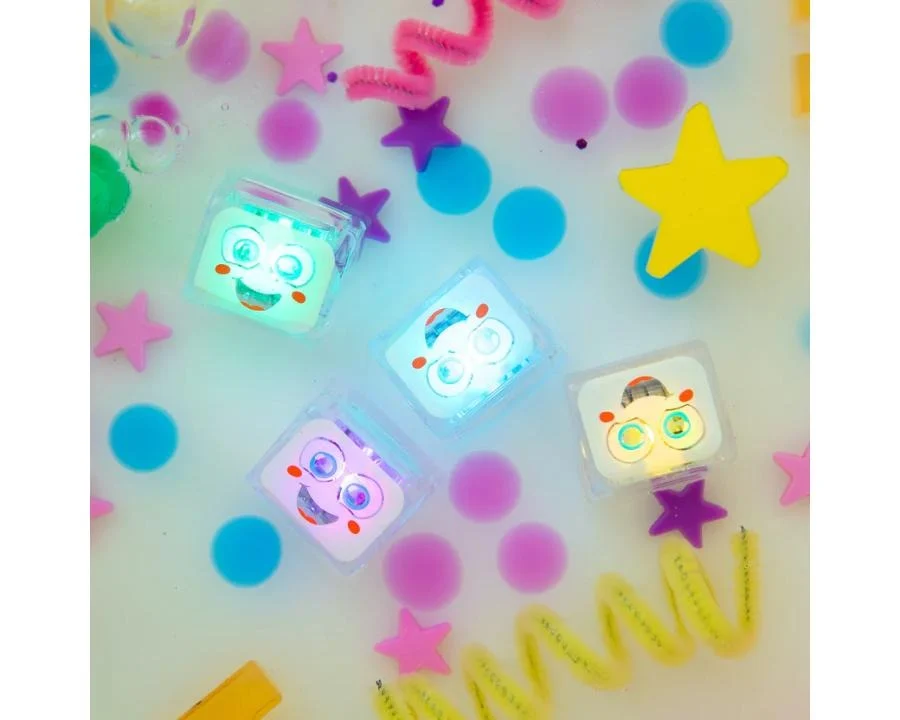 SET CUBOS MULTICOLOR CON LUZ 4 UNIDADES PARTY LIGHT GLO PALS