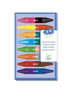 8 crayons con 16 colores